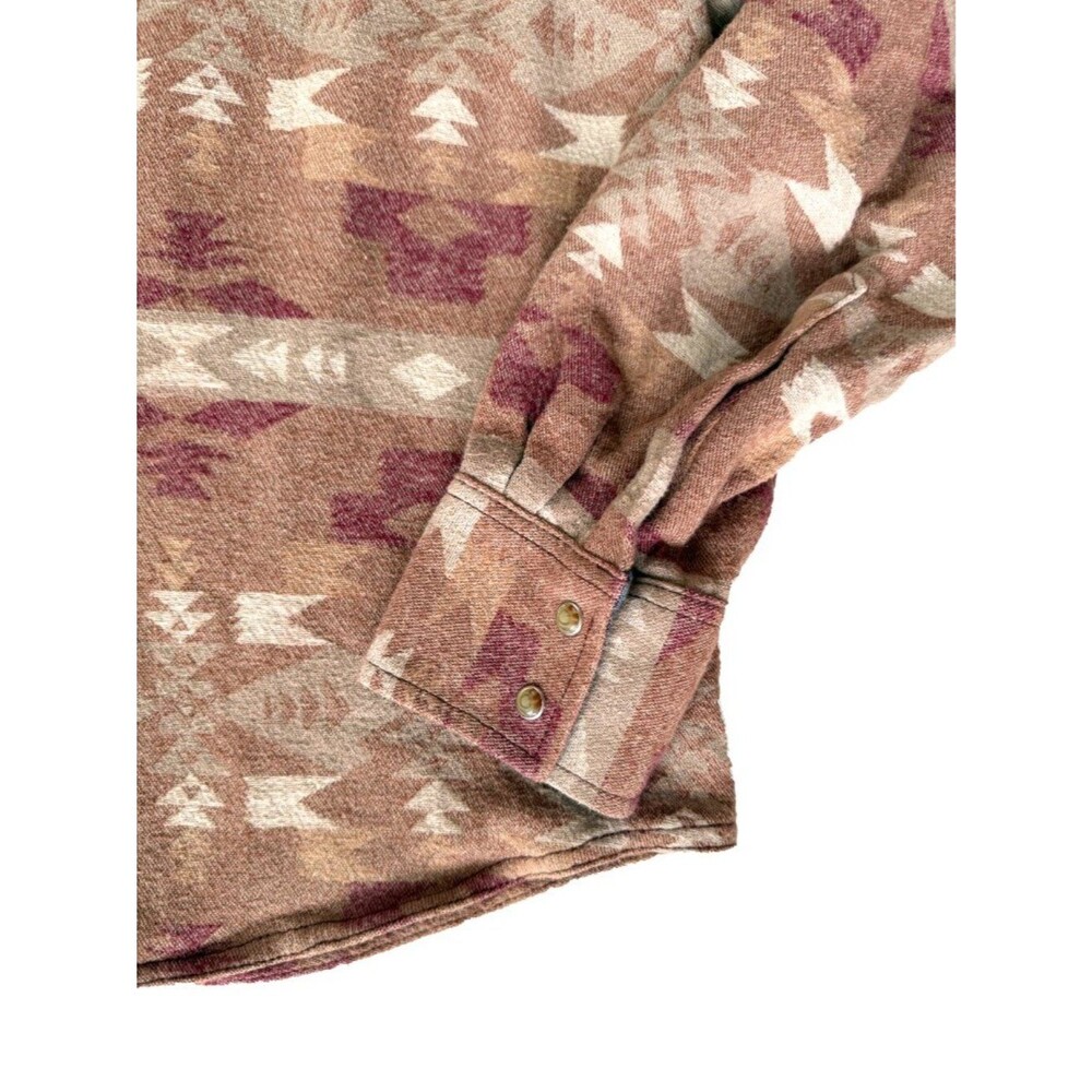 Wrangler Southwestern Snap Front Western Shirt Jacket - Picture 5 of 10